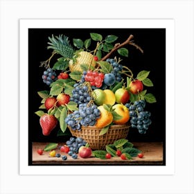 A collection of different delicious fruits 15 Art Print