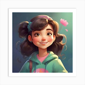 Portrait Of A Girl Art Print