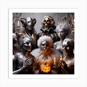 Group Of Skeletons Art Print