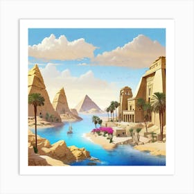 Egyptian Landscape Art Print