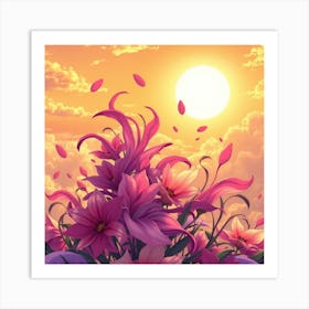 Flowers In The Sky Art Print