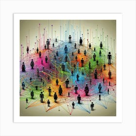 Social Network Art Print