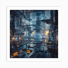 Futuristic City 15 Art Print