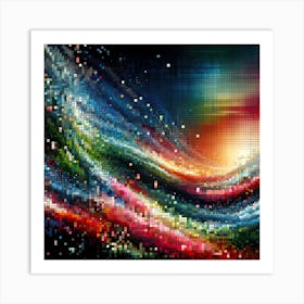 Abstract Pixel Art Art Print