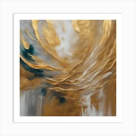 Abstract Gold Painting 6 Art Print