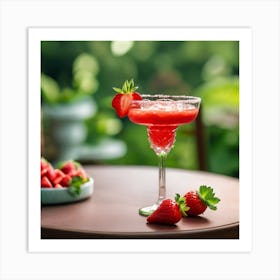 Strawberry Margarita  Art Print