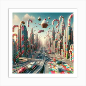 Candy City 3 Art Print