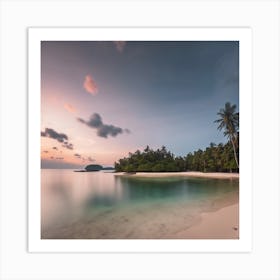 Sunset On A Tropical Island 1 Art Print