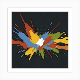 Splatter Of Paint Art Print