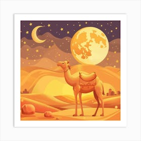 Camel In The Desert 21 Art Print