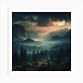 Landscape Painting 254 Art Print