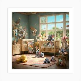 Please Create A Realistic Image Of A Nursery Fille (11) Art Print