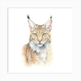 Desert Lynx Cat Portrait Art Print