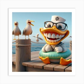 Ducky Sailor 1 Art Print