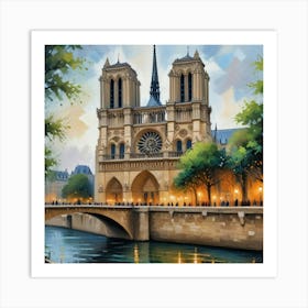 Notre Dame Paris France Art Print 1 Art Print