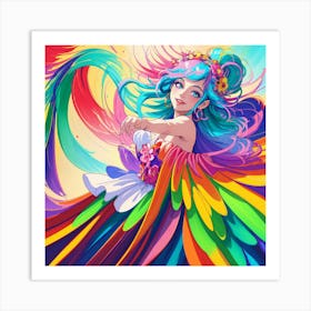 Rainbow Girl 4 Art Print