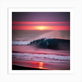 Sunset At The Beach 318 Art Print