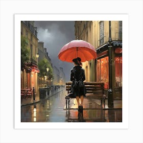 Rainy Night In Paris Art Print 1 Art Print