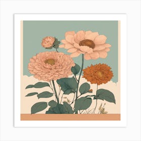 Chrysanthemums Art Print