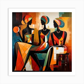 Three African Women 6 Art Print