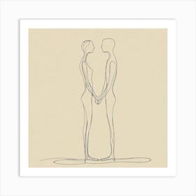 Couple Holding Hands 1 Art Print