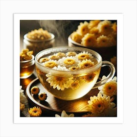 Sovereign Flame Chrysanthemum Tea Art Print