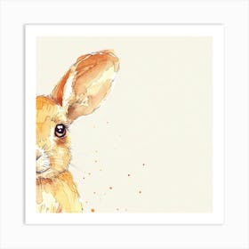 Watercolor Easter Bunny Art Print