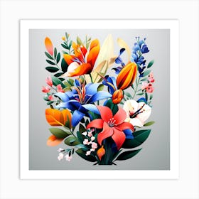 Bouquet Of Flowers 1 Art Print