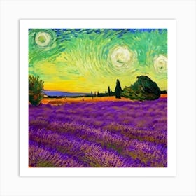 Lavender Field In Provence Art Print