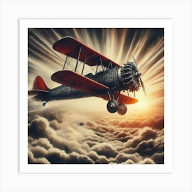 Flying Through The Clouds Art Print