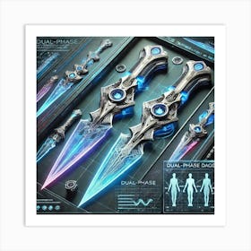 A Detailed Depiction Of Dual Phase Daggers Used By Art Print