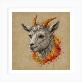 Goat Head 5 Art Print