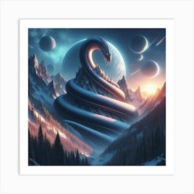 Snake In The Mountains Art Print