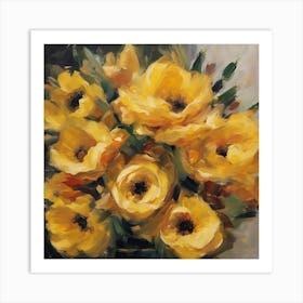 Yellow Roses Art Print