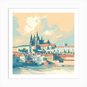 A Prague Castle Vector Design Illustration 1720468400 3 Art Print