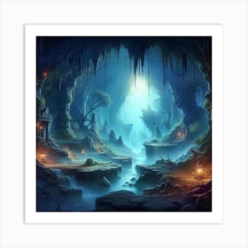 Fantasy Cave 3 Art Print