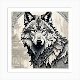 Wolf art Art Print