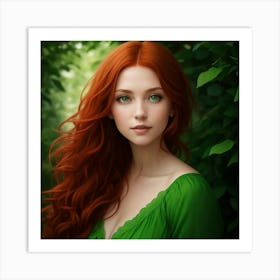 Crimson and Green Art Print