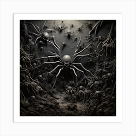 Spiders In The Dark Art Print