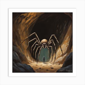 Spider In The Cave Art Print