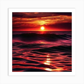 Sunset Painting, Ocean Painting, Ocean Painting, Ocean Painting, Ocean Art Print