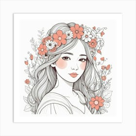 A flower girl 10 Art Print