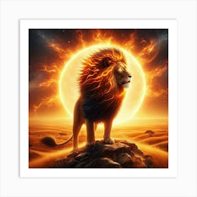 Lion In The Desert 7 Art Print