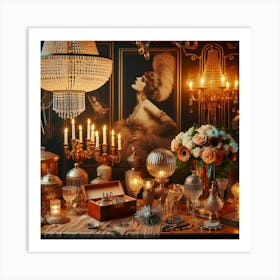 Deco Table Setting Art Print