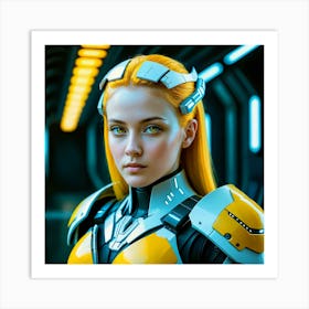 Futuristic Girl 32 Art Print