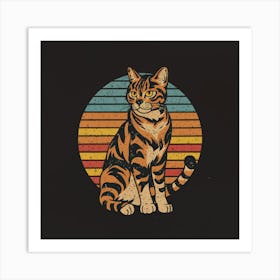 Striped Cat Art Print