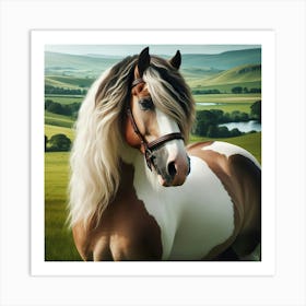 Horse In A Field 3 Art Print
