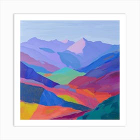 Colourful Abstract Denali National Park Usa 4 Art Print