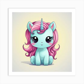 Cute Unicorn 784 Art Print