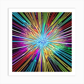 Colorful Burst 1 Art Print